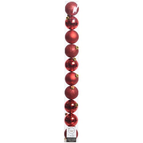 Set palline albero di natale Amicasa 9020172 Red
