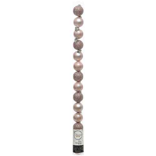 Set palline albero di natale Amicasa 9020464 Blush pink