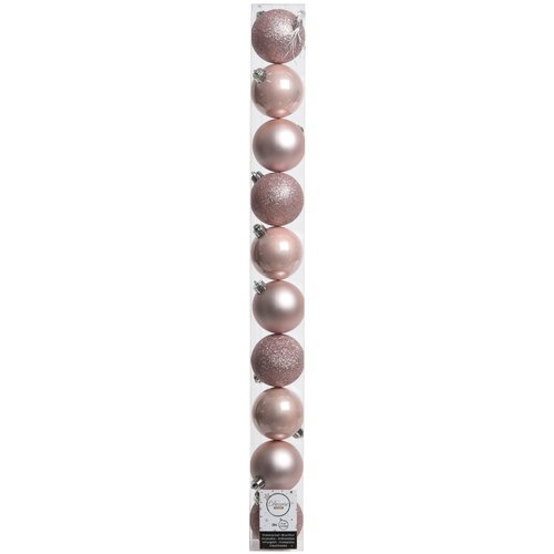 Set palline albero Natale Amicasa 9020183 Blush pink