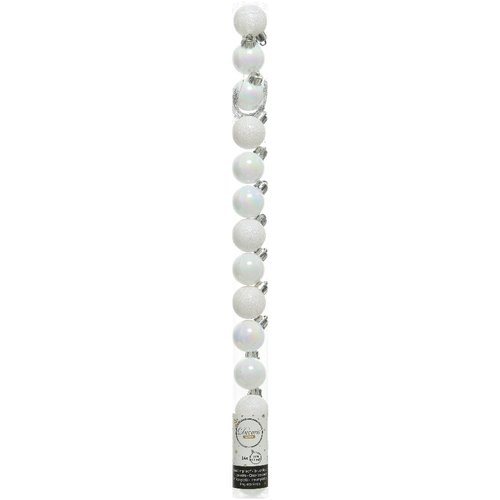 Set palline albero di natale Amicasa 9020461 White iris