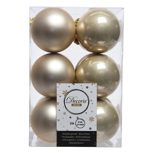 Set palline albero di natale Amicasa 9021845 Pearl