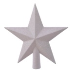 Amicasa - Puntale albero di natale Amicasa 9029546 Stella Glitter White iris