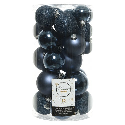 Set palline albero Natale Amicasa 9022991 Night blu