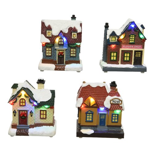 Paesaggio Natale Kaemingk 485388 Casetta con luci Assortito