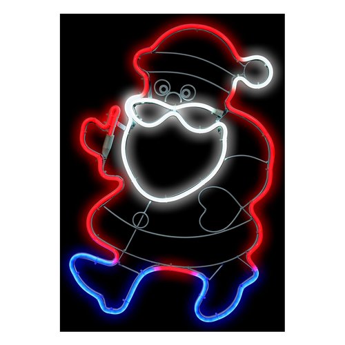 Decoro luminoso Lotti 54752 Sagoma Babbo Natale neon bifacciale  led