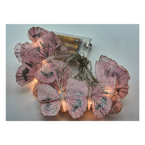 Filo luci Natale Pre Qu' Italia D2685 CHRISTMAS Farfalle Trasparente
