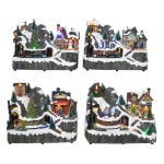 Kaemingk - Paesaggio natalizio Kaemingk 481318 Villaggio led con movimento e musi