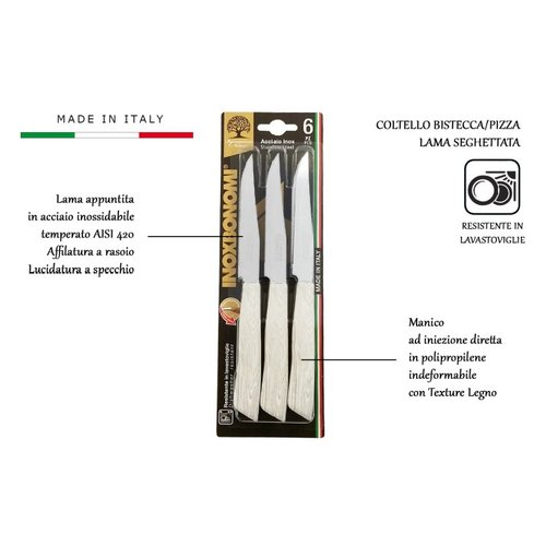 Set coltelli tavola Coltellerie Inox Bonomi 62006S
