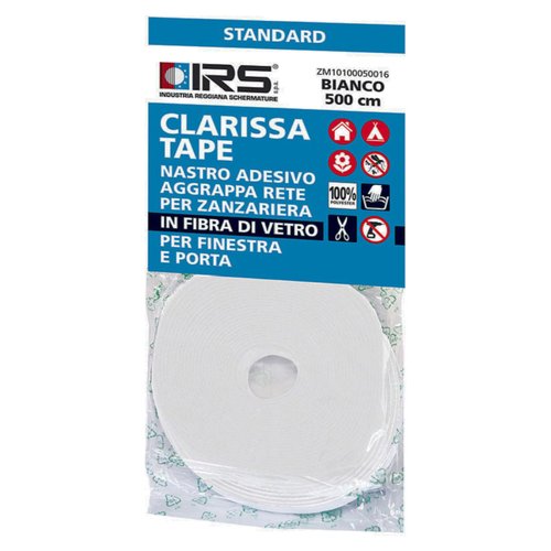 Nastro adesivo zanzariere IRS IRSM0001 CLARISSA Attacca e Stacca 8 mm 