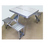 Kit valigetta picnic Amicasa PT00 piano tavolo 67x86 cm con 4 sedute i