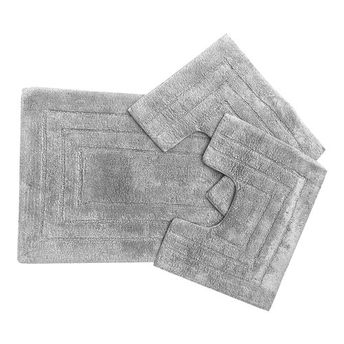 Set tappeti bagno Quarzo Bianco 10929 BEST Grigio