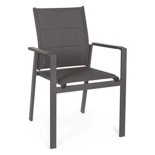 Bizzotto Poltrona Alu./text. Kubik Antra.0662175