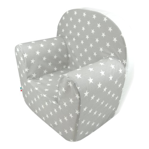 Poltroncina bimbo Baby Idea 56855GR Sfoderabile Stelle grigio