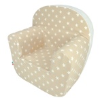 Baby Idea - Poltroncina bimbo Baby Idea 5685SBG Sfoderabile Stelle Beige