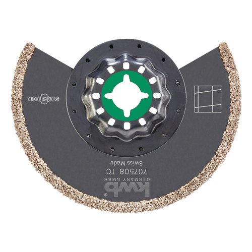 Lama semicircolare fresatura per multifunzione Kwb 707508 piastrelle