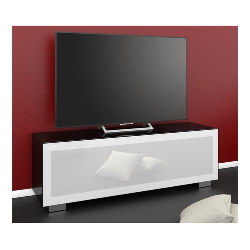 Porta tv Munari MG 154 NE BI MAGIC Nero e Bianco lucido
