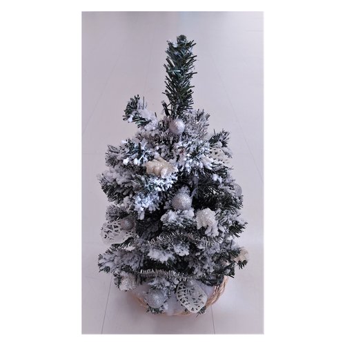 Albero Natale soprammobile Tabor 159139 Bianco argento