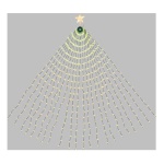 Lotti - Decoro luminoso Lotti 68988 Tenda Mantello Verde + Puntale Stella per