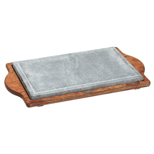 Piastra ollare Bisetti 99014 con base legno wengè