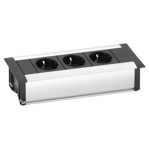 Multipresa mobile Evoline 159610000900 FRAMEDOCK Silver e Nero