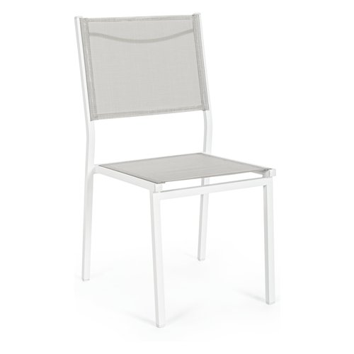 Sedia da esterno Yes Everyday 0662911 HILDE Bianco e Grigio