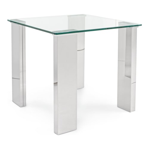 Tavolino Yes Everyday 0732222 NEW ARLEY Vetro e Cromo lucido