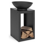 Braciere Yes Everyday 0782418 EFESTO Con Porta Legna Nero