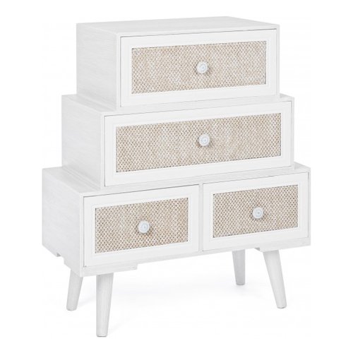 Cassettiera Yes Everyday 0744879 MONTIEL Bianco e Lino