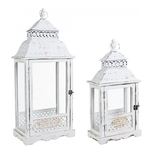 Set lanterne Yes Everyday 0140993 KAMILA Bianco anticato