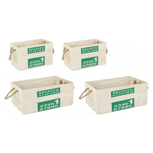 Set ceste Yes Everyday 0111080 ALPHA Con Manici Natural e Verde