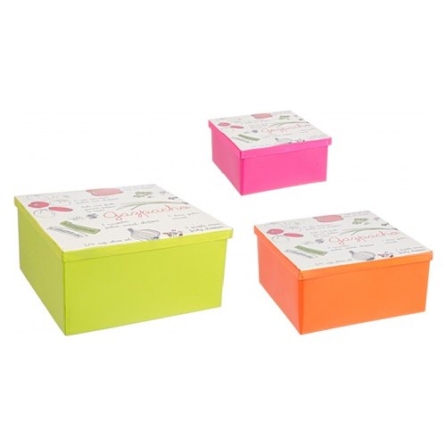 Set scatole portaoggetti Yes Everyday 0132815 VEGETABLE Assortito