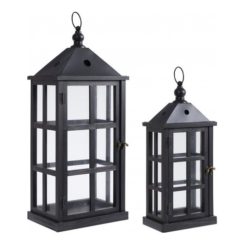 Set lanterne Yes Everyday 0898103 WOOD Nero