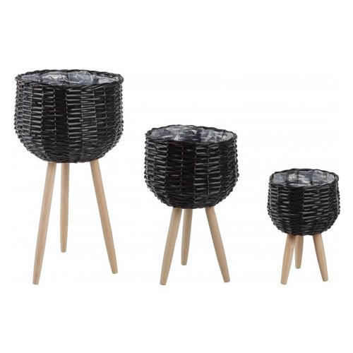 Set vasi piante Yes Everyday 0502511 Nero