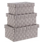 Yes Everyday - Set ceste Yes Everyday 0212968 SET3 SCATOLA INTRECCIO NYLON BEIGE