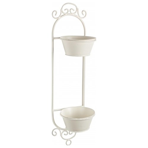 Porta vaso Yes Everyday 0502968 GISELLE Doppio Parete Bianco anticato
