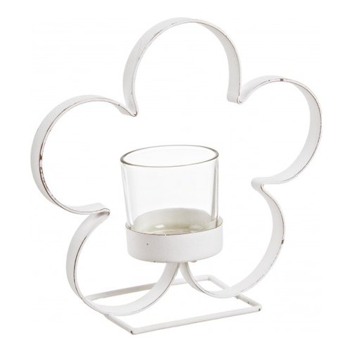 Porta candela Yes Everyday 0133219 Amelie Fiore Bianco