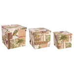 Yes Everyday - Set scatole portaoggetti Yes Everyday 0210754 Botanic Pieghevole Rosso