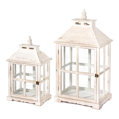 Set lanterne Yes Everyday 0140493 Bianco anticato