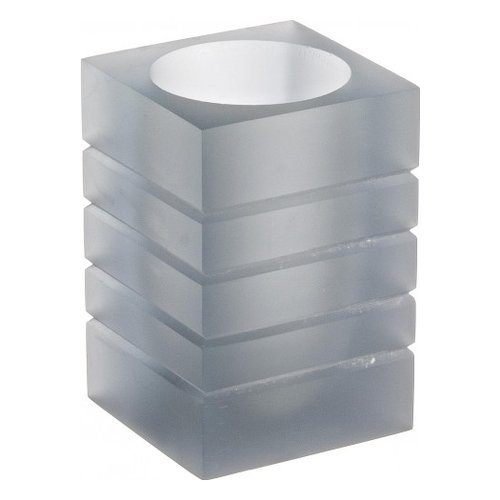 Bicchiere porta spazzolino Yes Everyday 0190602 CUBE Grigio traslucido
