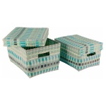 Yes Everyday - Set scatole portaoggetti Yes Everyday 0381320 Melany Azzurro e Grigio