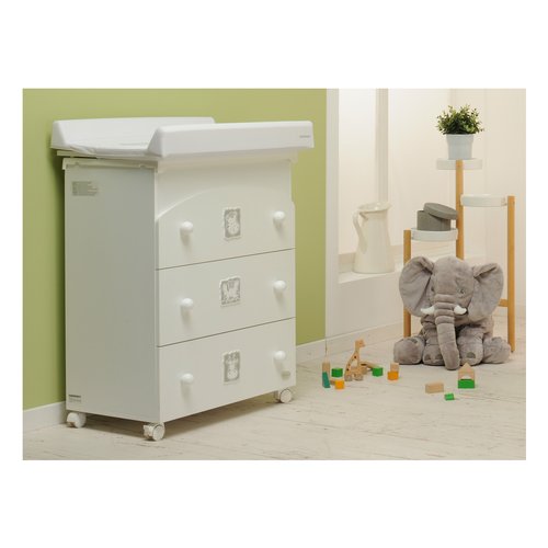 Bagnetto fasciatoio Foppapedretti 9900072510 BABYZOO 3 cassetti Bianco