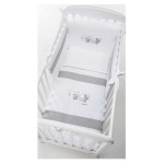 Piumone lettino Foppapedretti 9900279180 PICCOLI AMICI set 3 pz Grigio
