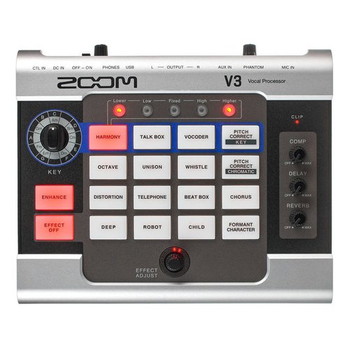 Multieffetto vocale Zoom V3 Silver e Black