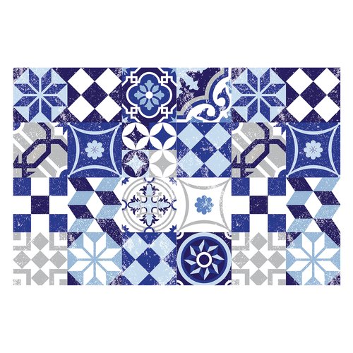 Tappeto in rotolo Tavola & Co. Q300600 COPENHAGEN Bianco e Blu