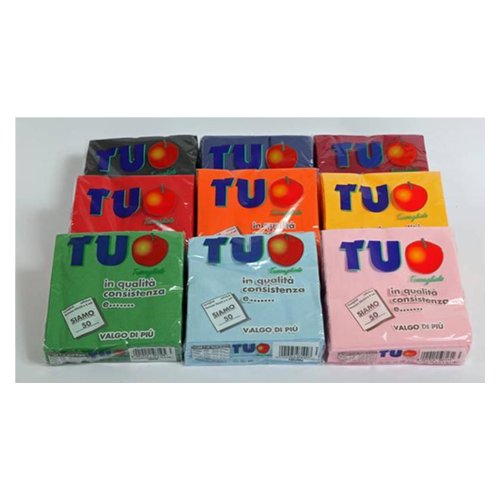 Set tovaglioli monouso Essebidue 700700AR 2 Veli Arancio