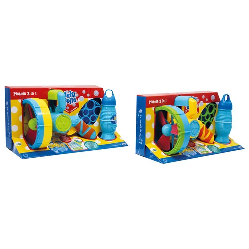 Bolle di sapone Ods 34449 MULTIBOLLE Pistola 2 in 1 Assortito