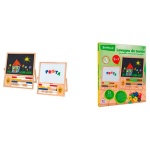 Globo - Lavagna Globo 40420 SirWood Lavagna in legno 2 in 1 con 26 lettere