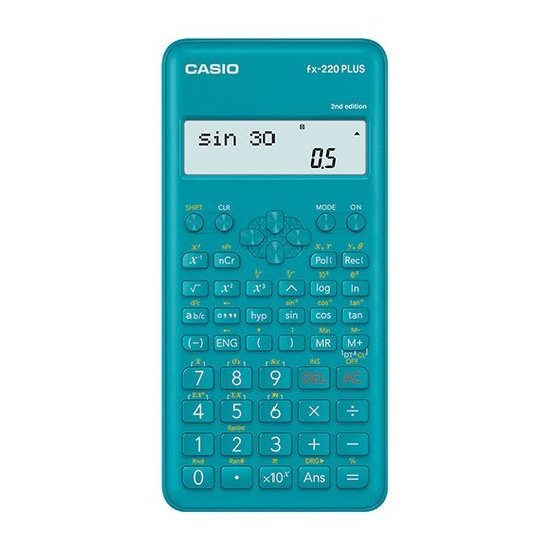 Calcolatrice Casio FX 220 Plus 2 FX SERIES S.V.P.A.M. Certificata Azzu