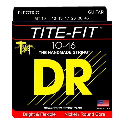 Muta corde chitarra elettrica DR MT 10 TITE FIT Medium