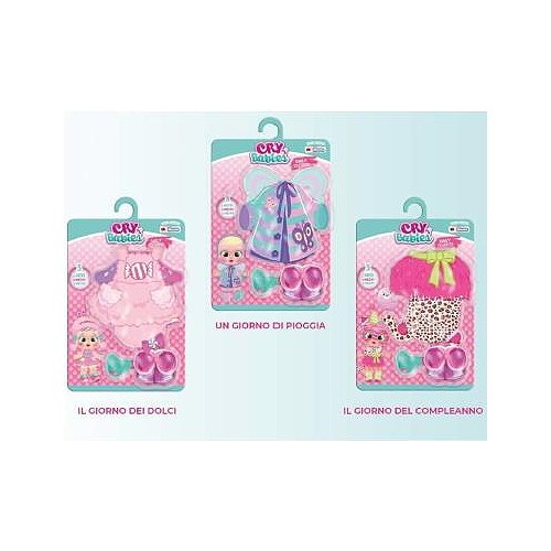 Set vestitini bambola Imc Toys 83103 CRY BABIES Vestitini bambola Asso